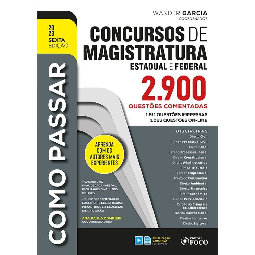Magistratura Estadual e Federal: 2.900 Questões Comentadas para Aprovação - 6ª Ed. 2023