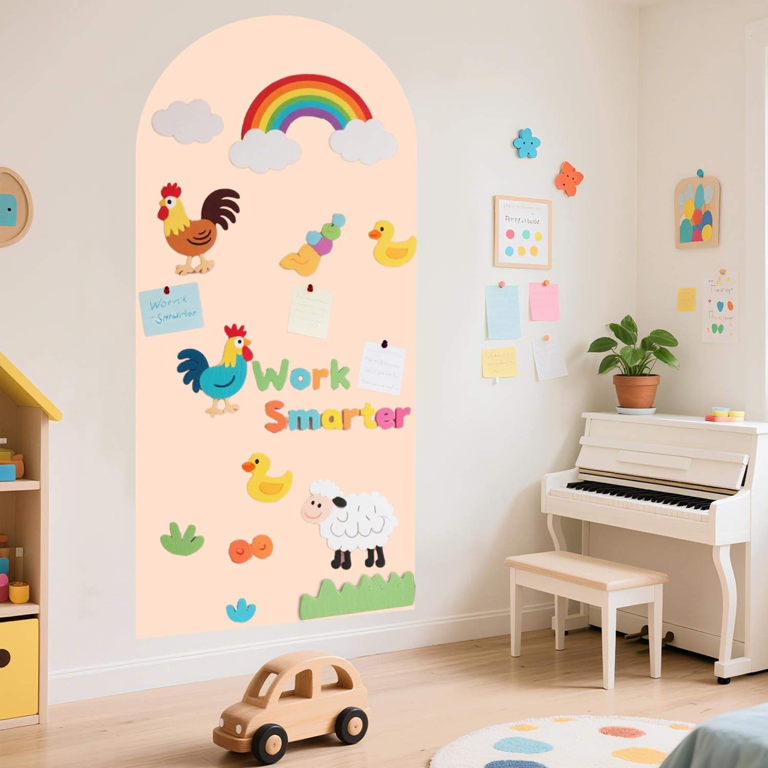 Quadro Magnético de Parede Autoadesivo com Letras - Estimule a Criatividade Infantil