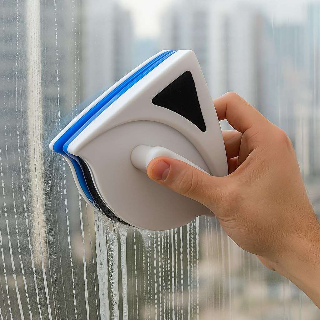 Limpador de Vidros Magnético Dupla Face Premium - Seguro e Eficiente para Janelas Altas, Espelhos e Box | Marca VARENZIA