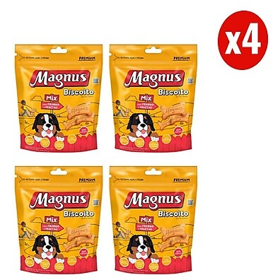Magnus Biscoito Mix: Kit com 4 Pacotes de 1Kg