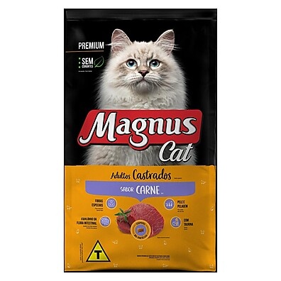 Magnus Castrados: Ração Gatos Carne 1kg