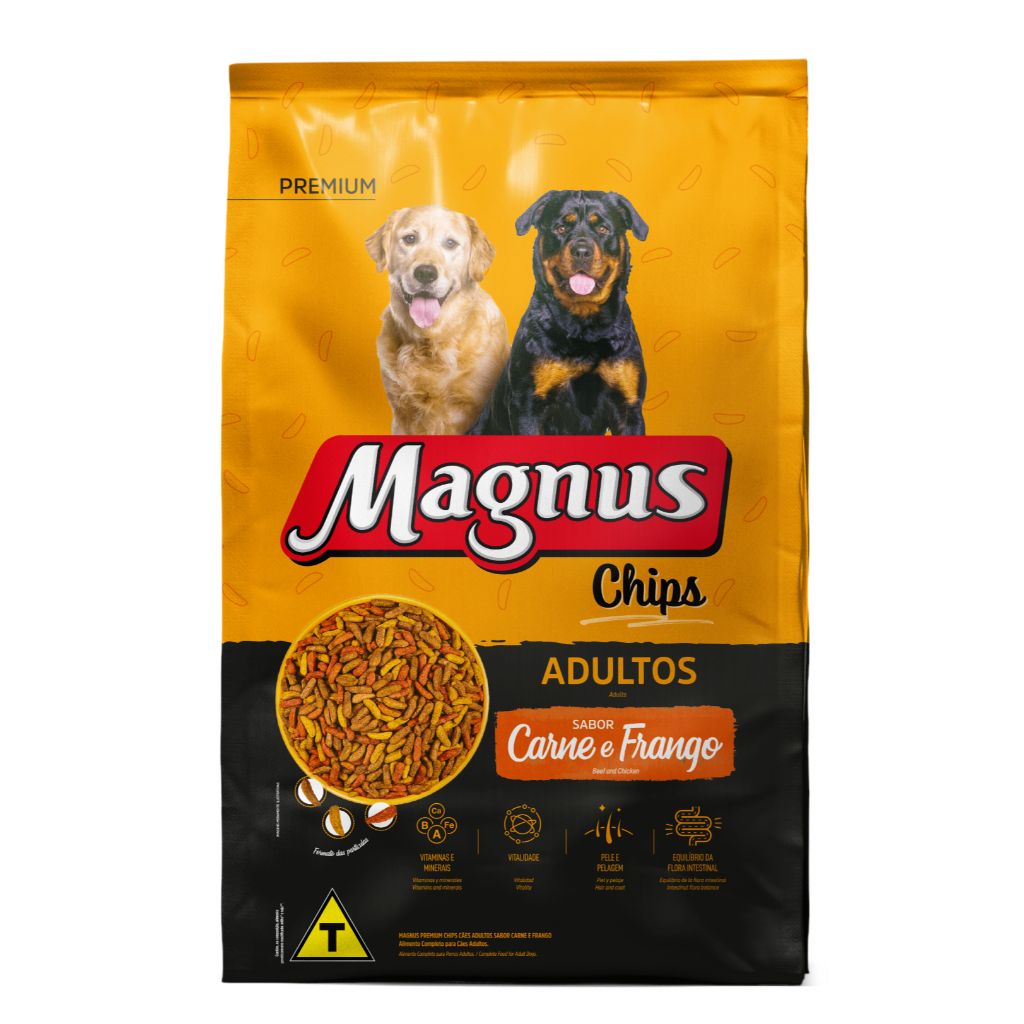 Magnus Chips: Ração Crocante para Cães Adultos 15Kg