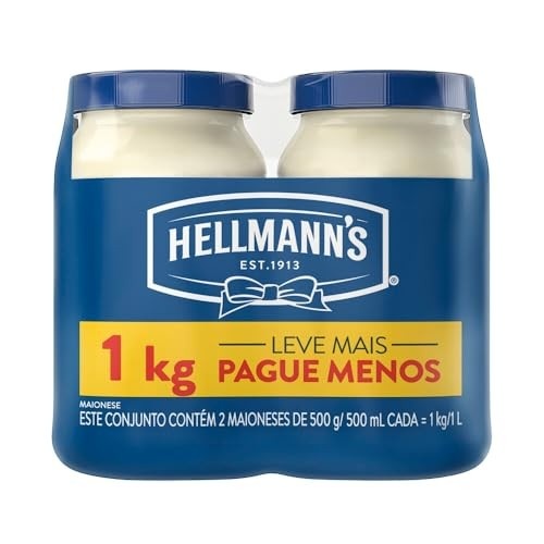 Maionese Hellmann's Tradicional 500gr 2 potes