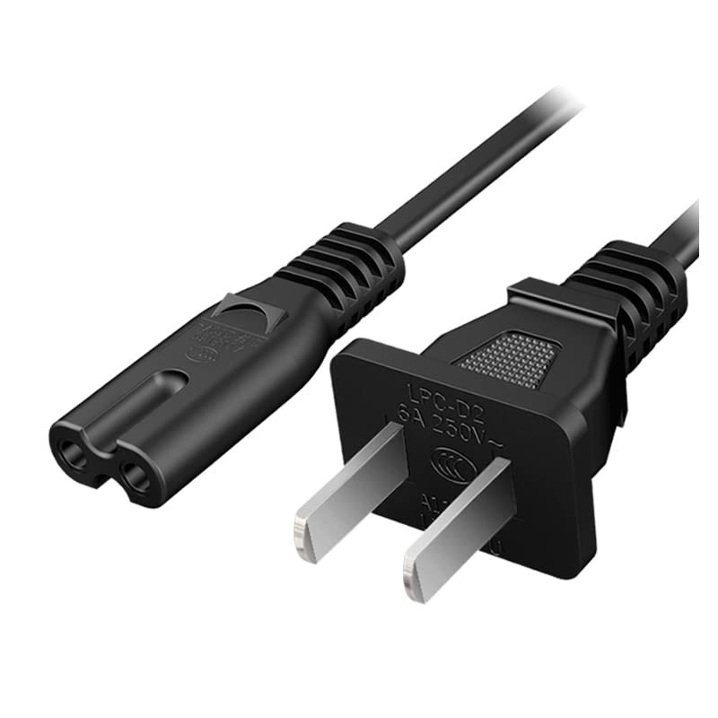 Cabo de Alimentação AC 1,5m 2 Pinos C8: Energia Confiável para sua TV, PS4, PS5, Xbox e Mais!