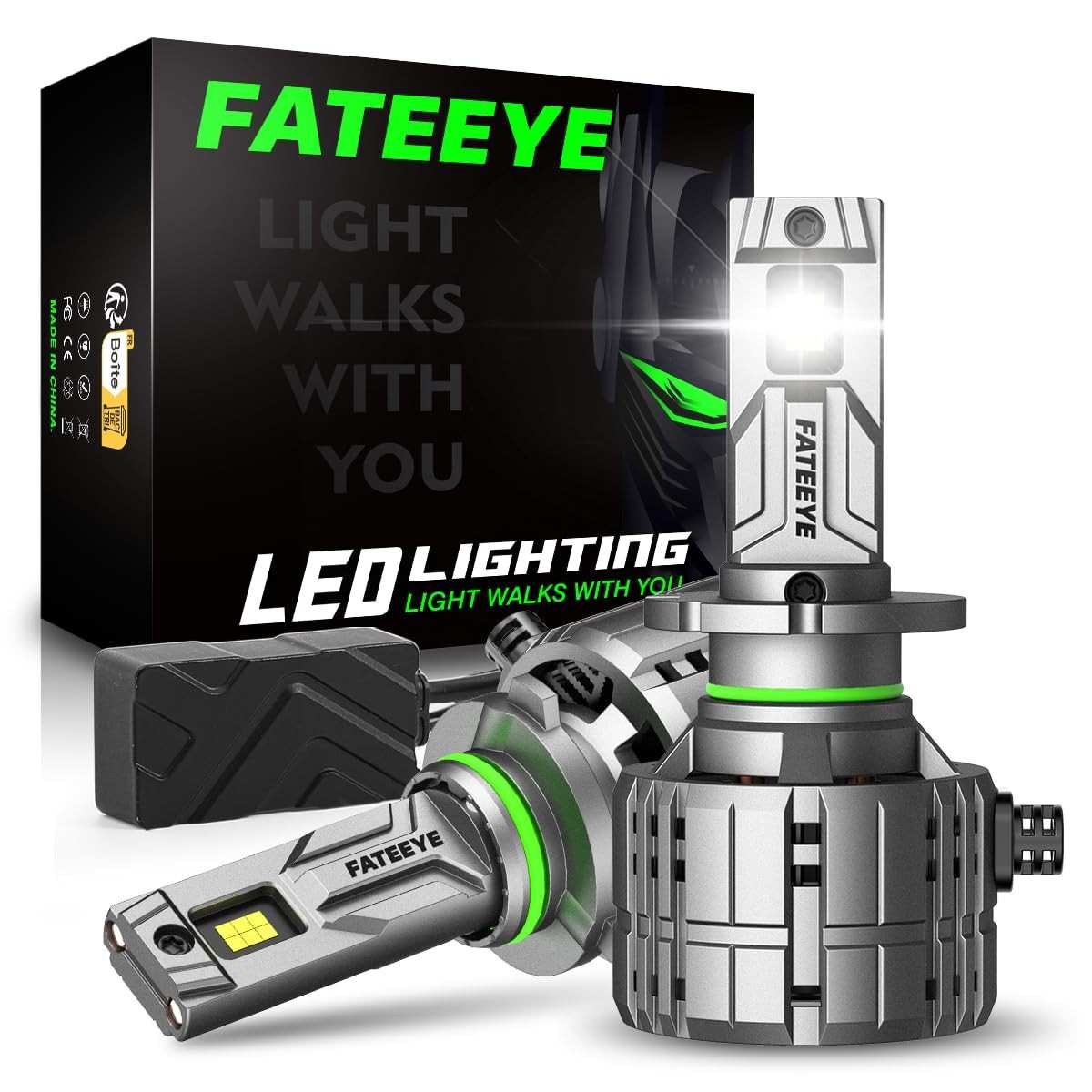 Lâmpada de Farol de Neblina 9007: 900% Mais Brilho, 6500K Branco Frio, IP68 - Kit com 2 Unidades