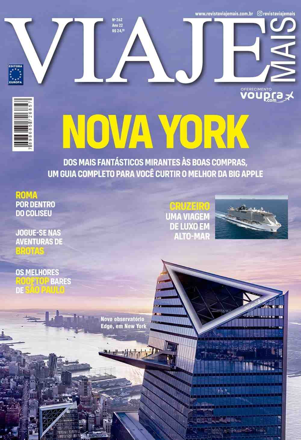 Revista Viaje Mais Edição 262: Descubra Nova York, Roma e Aventuras Incríveis!