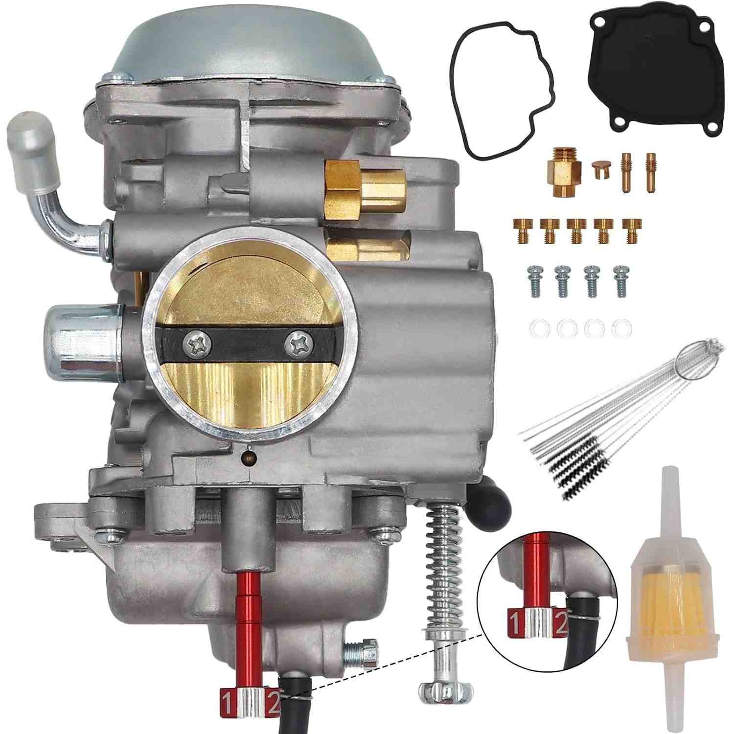 Carburador JIK para Polaris Magnum, Sportsman, Ranger e mais (Vermelho)