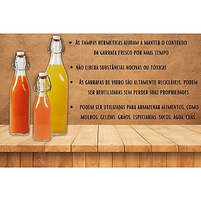 Garrafa Flip Top: Kombucha, Hidromel e Mais!