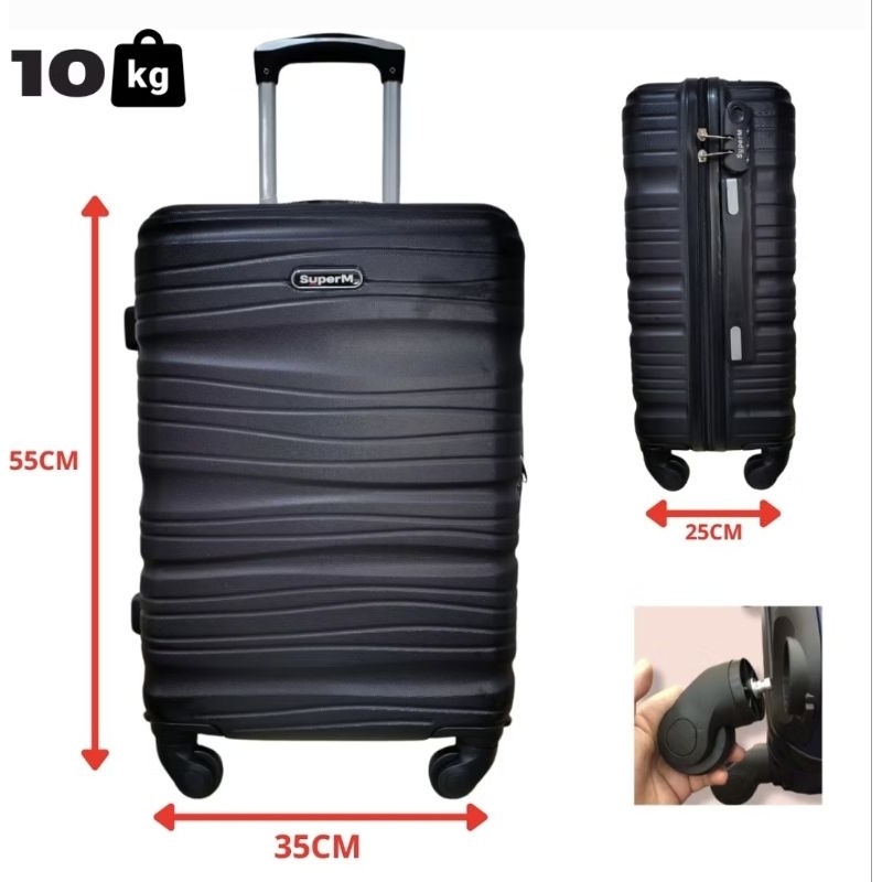 Mala de Bordo ABS 10kg a 12kg com Rodinhas 360°