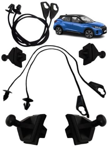 Kit 4 Peças: Cordão Bagagito Porta Malas + Pino Fixador para Nissan Kicks (2016-2023)