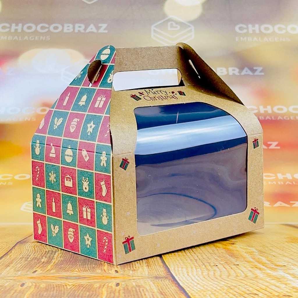 Maletinha de Natal Kraft: Embalagem Perfeita!