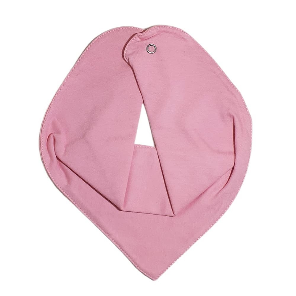 Baby Deluxe Babador Bandana 2 Botões em Malha Penteada Rosa - Conforto e Estilo para Bebês