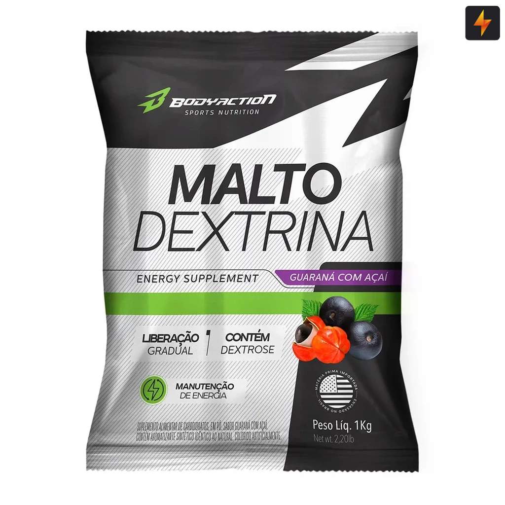 Malto Dextrina 1kg Body Action: Energia Explosiva!
