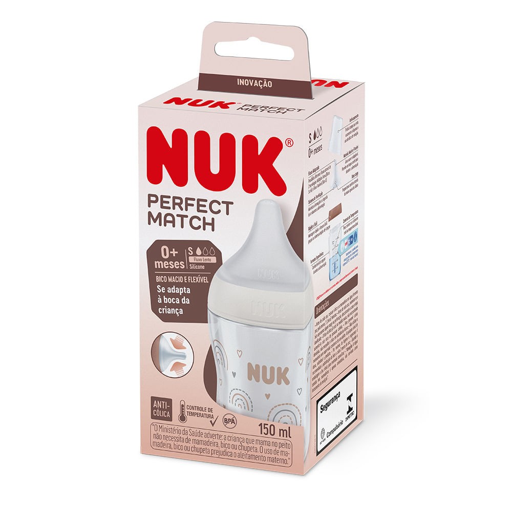 Mamadeira NUK Perfect Match: Conforto e Fluxo Ideal