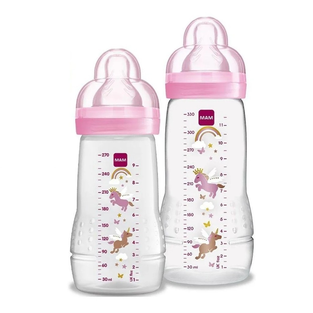 Mamadeiras MAM Easy Active: Kit 2 Rosa 270/330ml