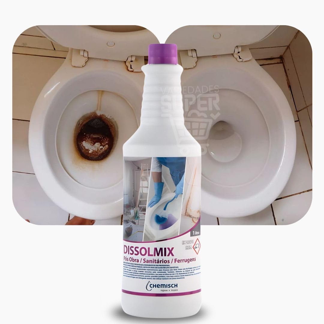 Dissolmix Limpa Vaso Sanitário - Remove Manchas e Marca D'água, 1 Litro