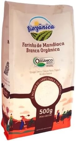 Farinha de Mandioca Branca Orgânica Biorgânica 500g