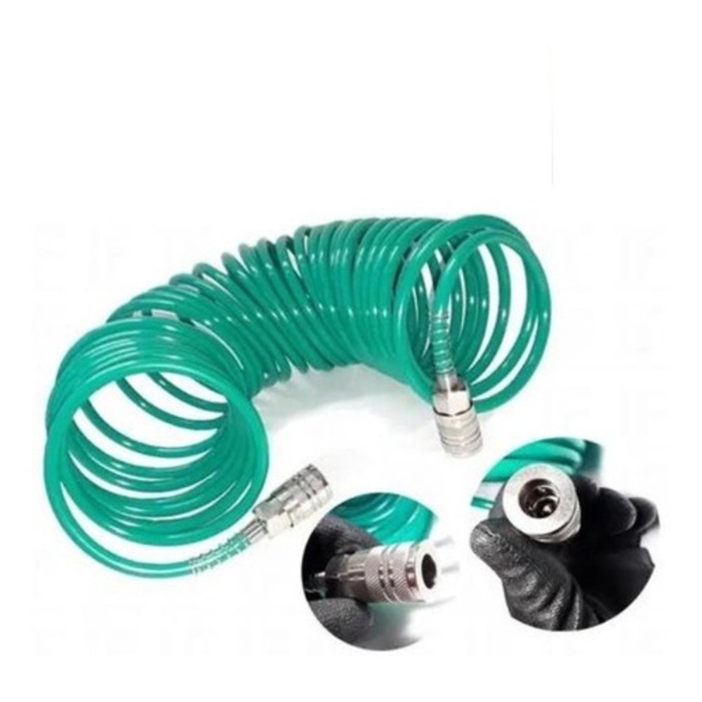 Mangueira Espiral 10m: Ar Rápido e Sem Complicação!