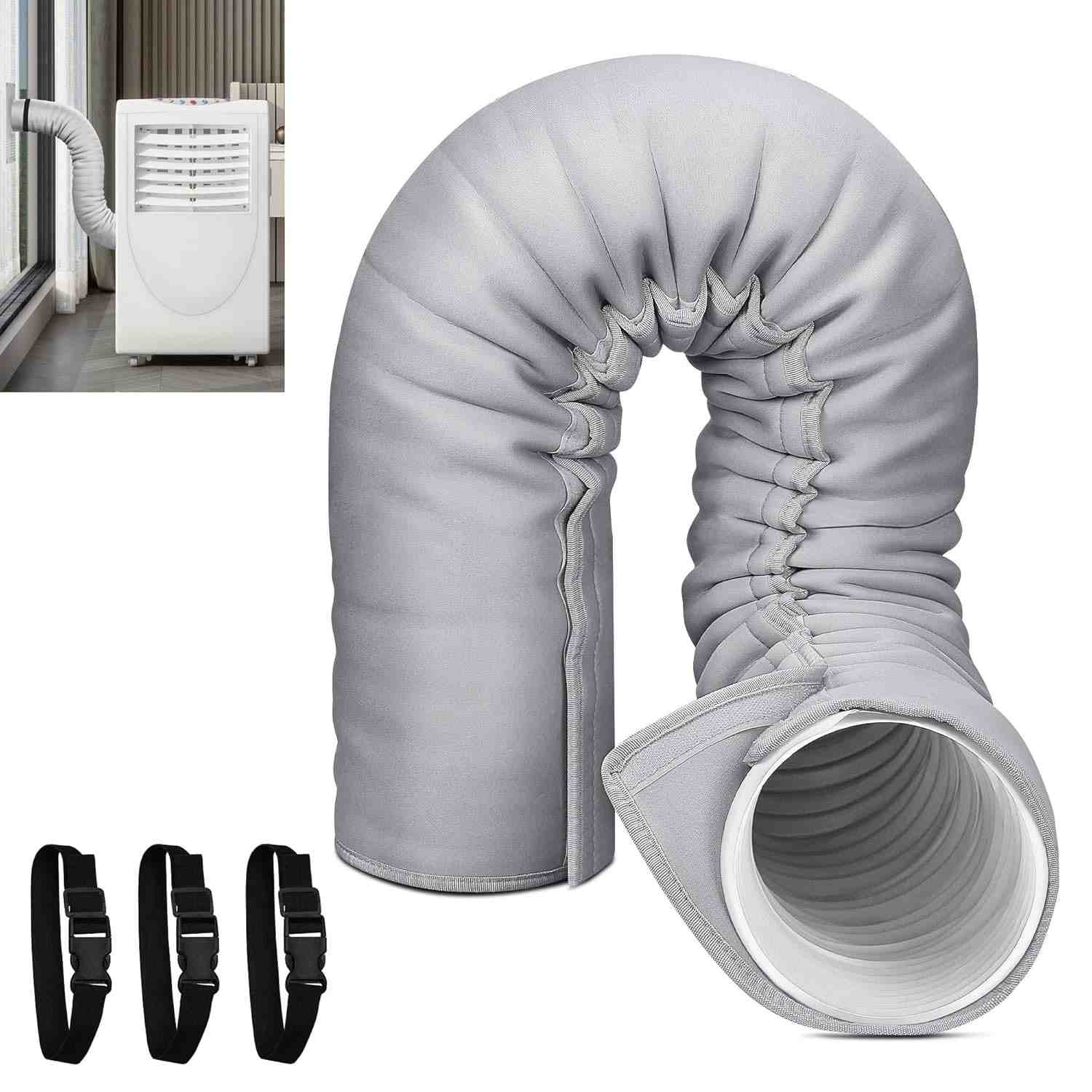 Manga de Isolamento para Mangueira de Ar Condicionado Portátil - Proteção Térmica e UV com Fácil Instalação