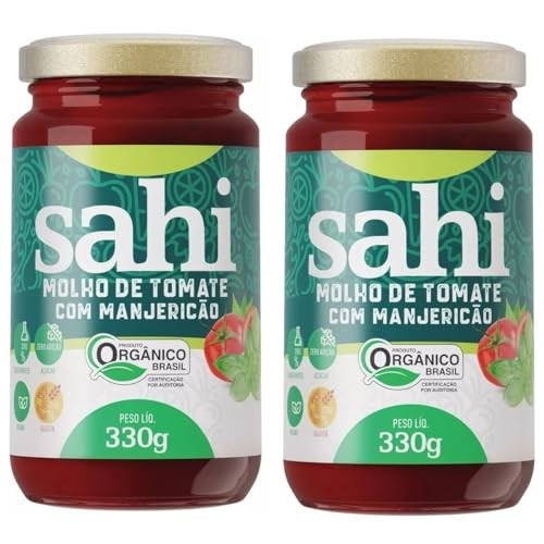 Kit 2 Molho De Tomate E Manjericão Orgânico 330g Sem Conservantes