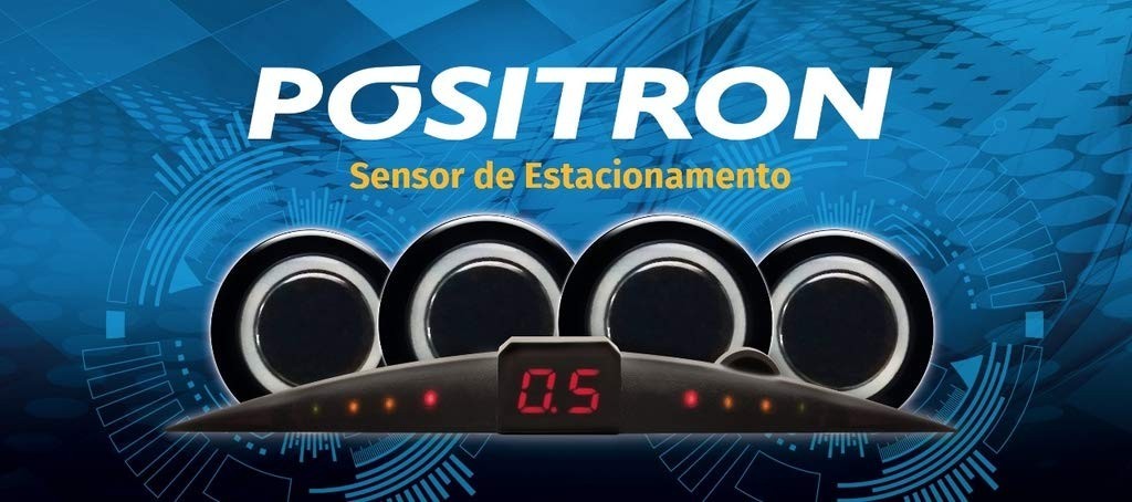 Sensor de Estacionamento Positron PS220 Branco: Manobras Seguras e Sem Stress