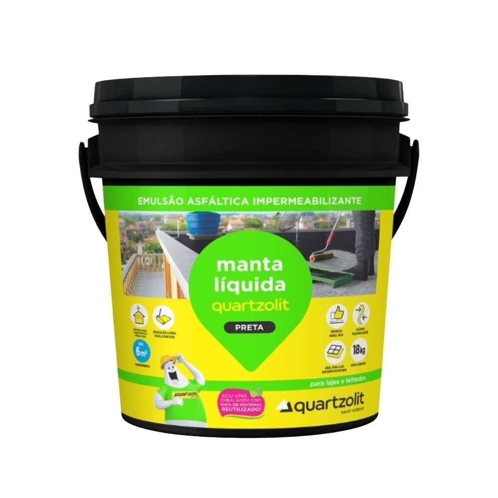 Manta Líquida Quartzolit Preta: Impermeabilize Já!