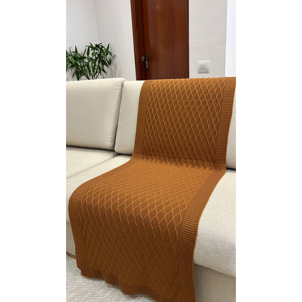 Manta Tricot Veneza 160x60cm para Sofá e Cama Solteiro – Conforto e Estilo
