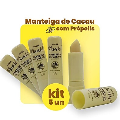 Manteiga de Cacau com Própolis: Hidratação Intensa para os Lábios