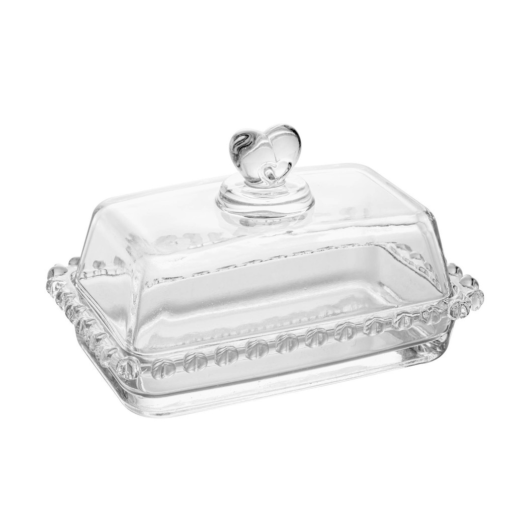 Manteigueira Coração de Cristal Lyor: Elegância à Mesa