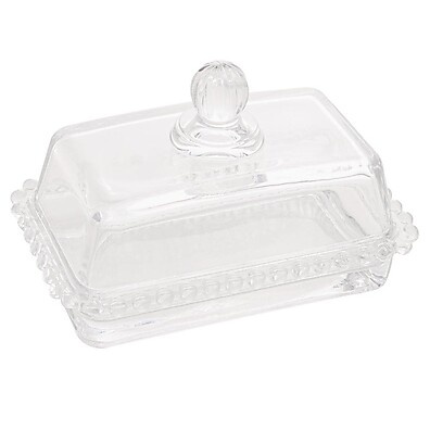 Manteigueira de Cristal Wolff Pearl: Elegância à Mesa
