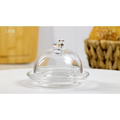 Manteigueira Pássaro de Cristal Lyor: Elegância à Mesa