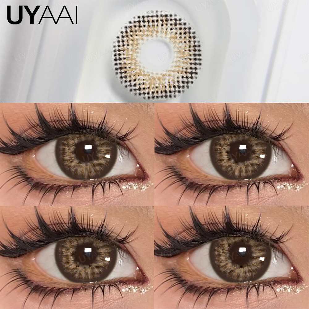 Lentes de Contato UYAAI Nova York Pro: Olhos Azuis, Cinza e Marrons com Efeito Maquiagem