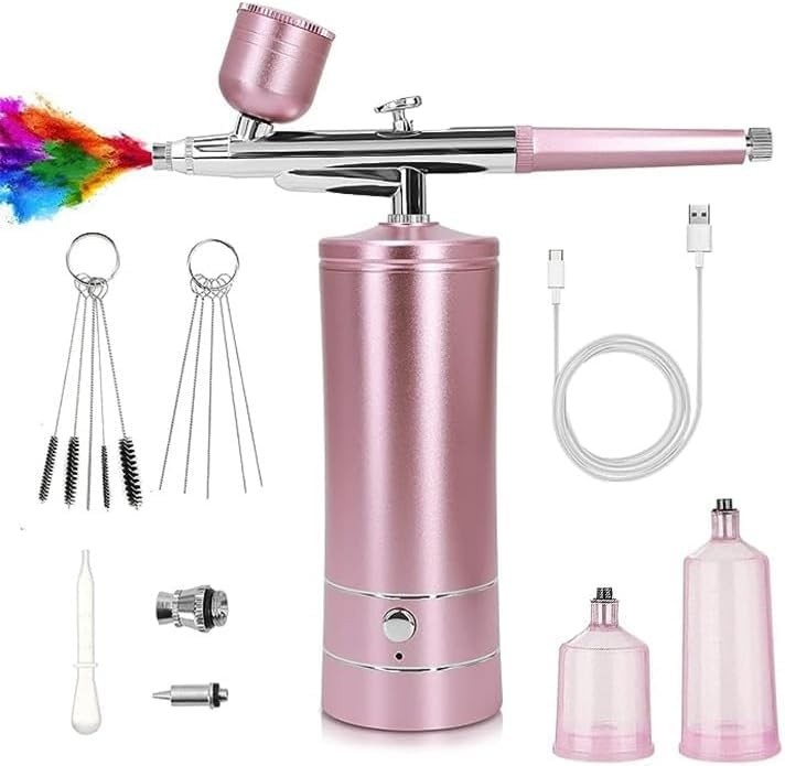Aerógrafo Profissional Sem Fio para Unhas, Maquiagem e Artes | Compressor Portátil