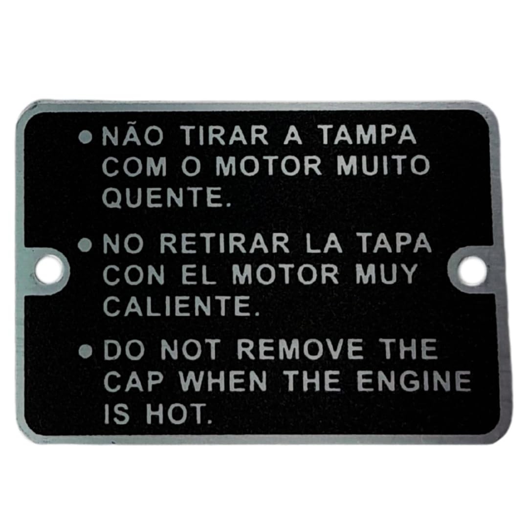 Placa de Instrução Yanmar Agritech para Tampa do Radiador: Mantenha sua Máquina em Perfeito Estado!