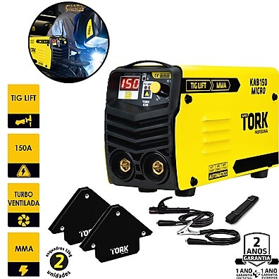 Máquina de Solda 150A + 2 Esquadros – TORK Profissional