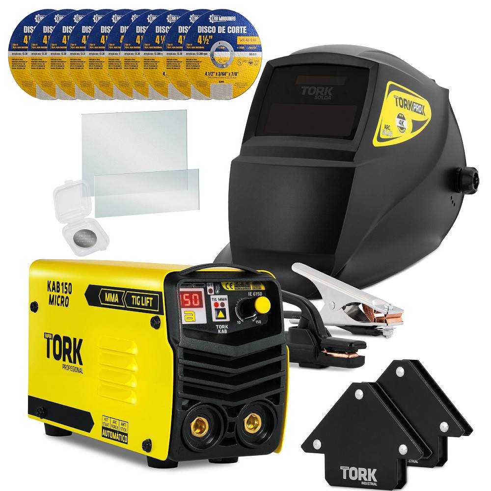 Máquina de Solda 150A Super Tork: Kit Completo!