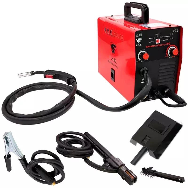 Máquina de Solda Multiprocesso USK: MIG, MMA e TIG 220V