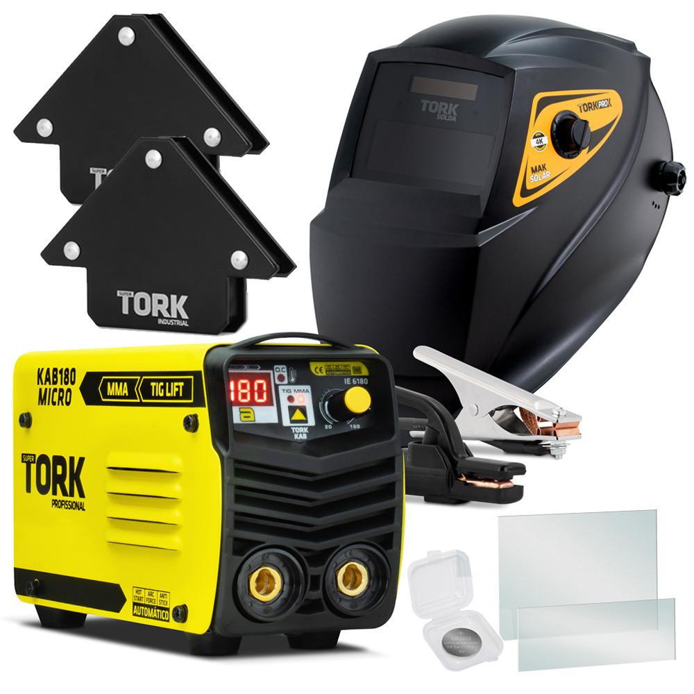 Máquina Solda 180A Tork: MMA, TIG e Máscara!