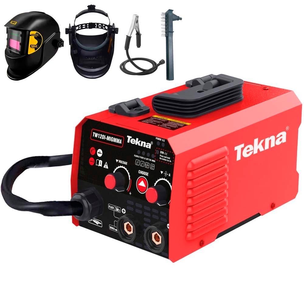 Máquina Solda Inversora 100Ah TEKNA + Máscara EVALD