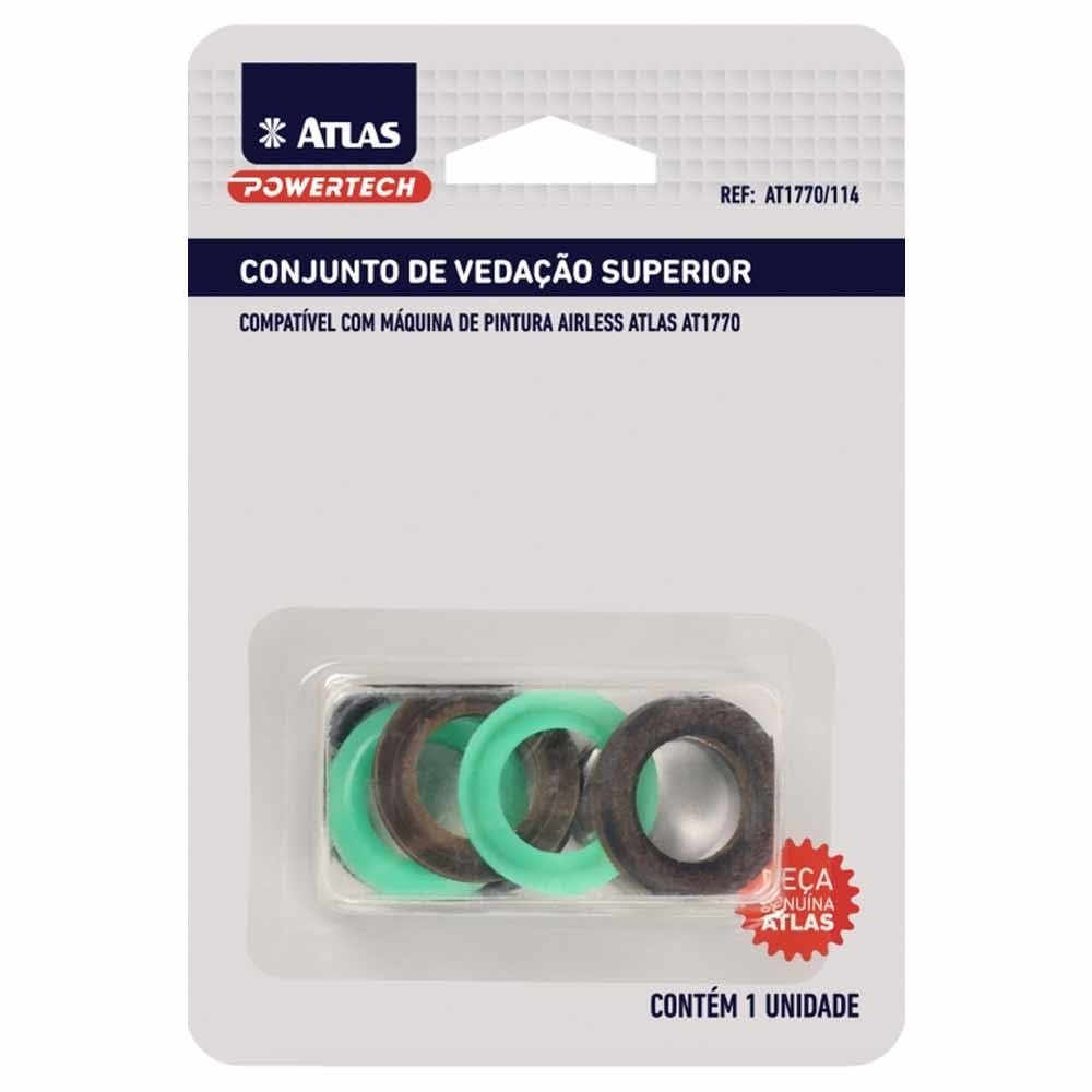 Conjunto de Vedação Superior para Máquina Airless Powertech Atlas AT1770/114 - Peça Original com Alta Durabilidade