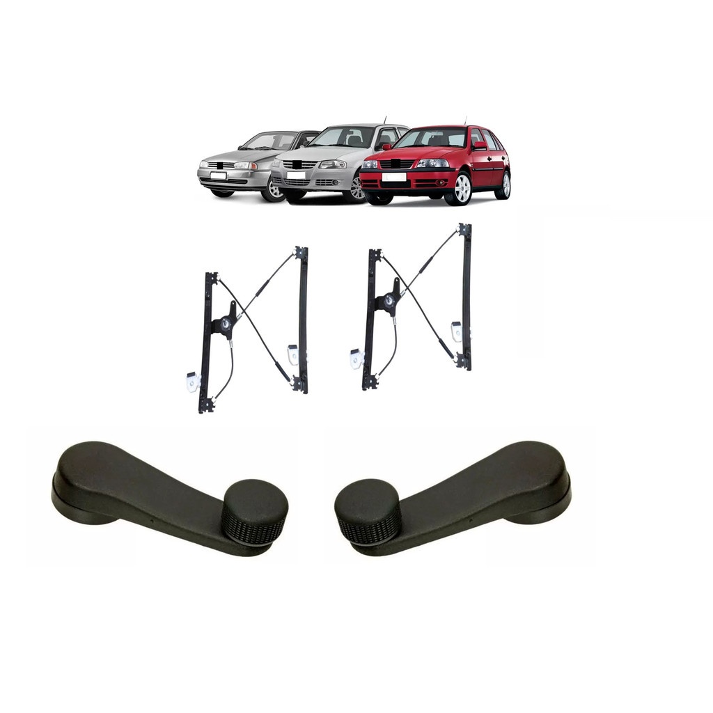 Máquina Vidro Manual Gol G2/G3/G4 + Manivelas