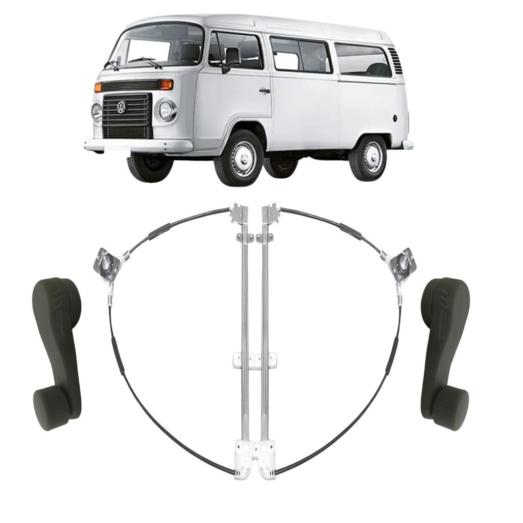 Máquina Vidro Manual Kombi: Par Completo 2008-2014