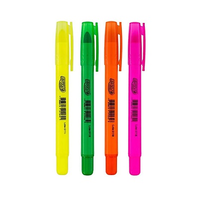 Marca Texto Gel BRW: Kit 4 Cores Vibrantes!