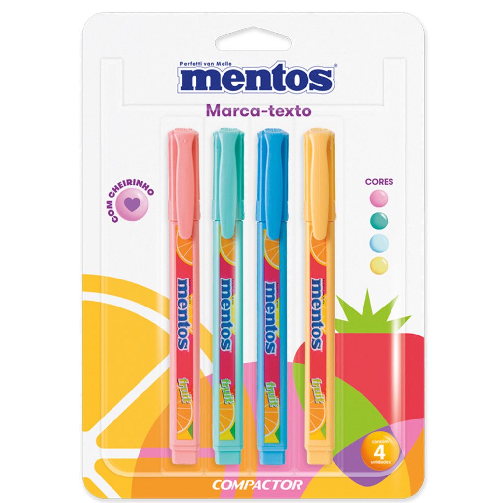 Marca Texto Mentos: Cores Pastéis + Cheirinho!