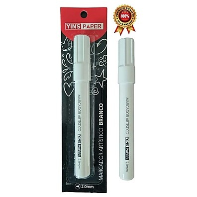 Marcador Branco YINS Paper 2.0mm: Arte Sem Limites!