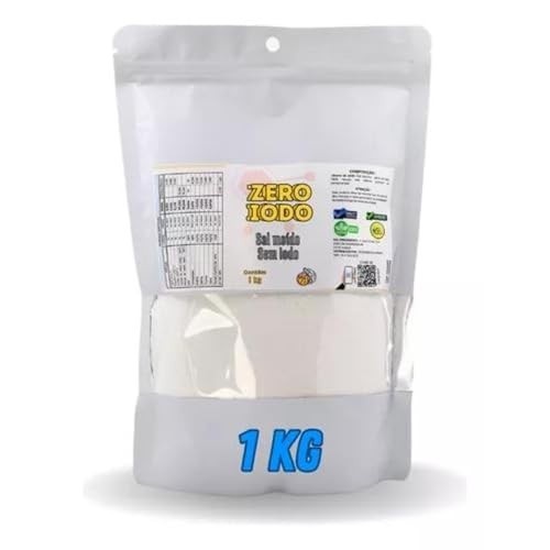 Sal Marinho Moído Sem Iodo 1kg 100% Natural Integral