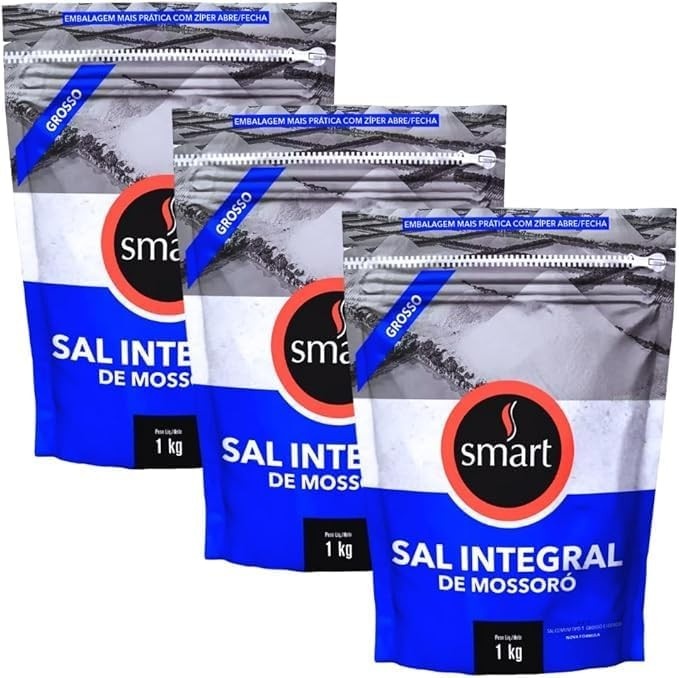 Kit 3 SMART SAL MARINHO MOSSORO GROSSO 1KG