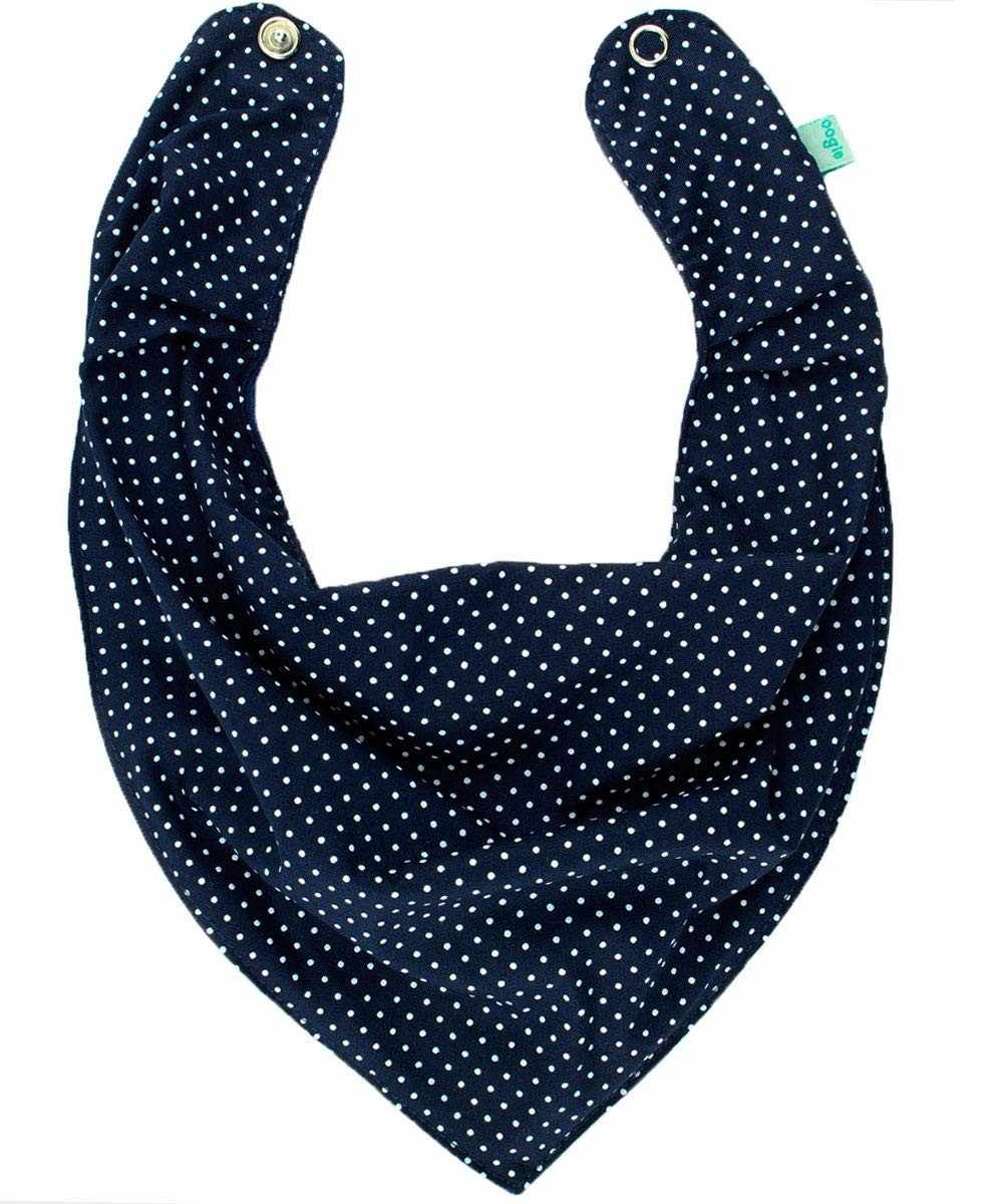Babador Bandana Impermeável Oogie by Yandoo - Estampa Poá Marinho