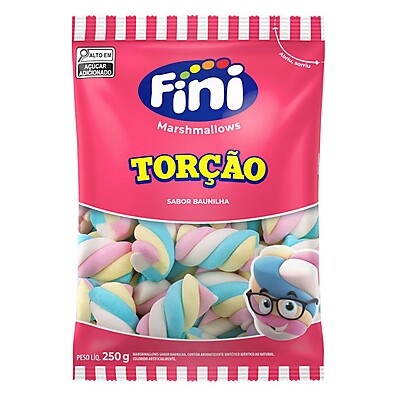 Marshmallow Fini Torção Baunilha 250g: Sabor e Diversão!