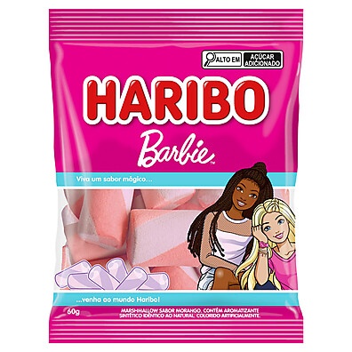 Marshmallow Haribo Barbie: Sabor Morango e Diversão!